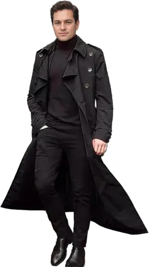 Men Trench Coat Winter Long Jacket Double Breasted Overcoat Men's Classic Trench Overcoat Long Coat Jackets