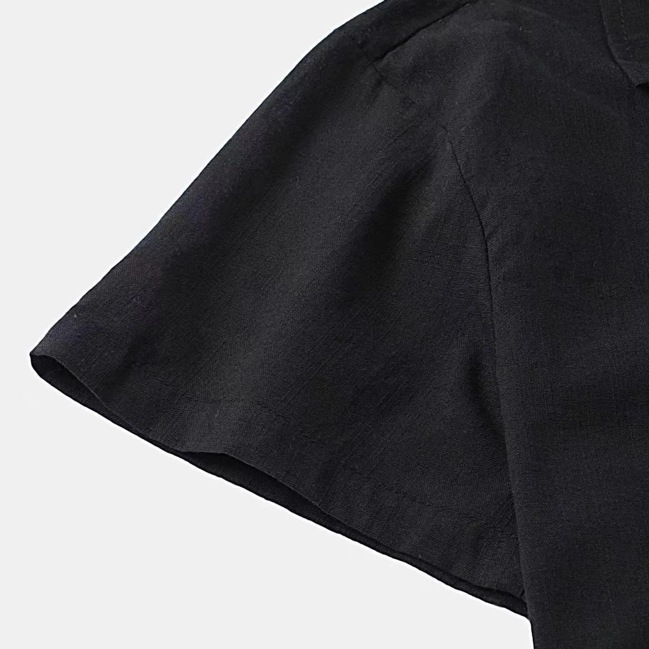Men's 2 Piece Linen Sets Summer Beach Outfits Short Sleeve Button Shirt Drawstring Loose Shorts Suit Set