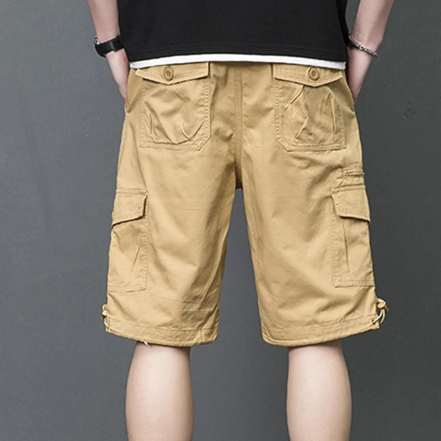 Men's Cargo with Multi Pockets Shorts Lightweight Sports Casual Short Pants Relaxed Fit Outdoor Hiking Short