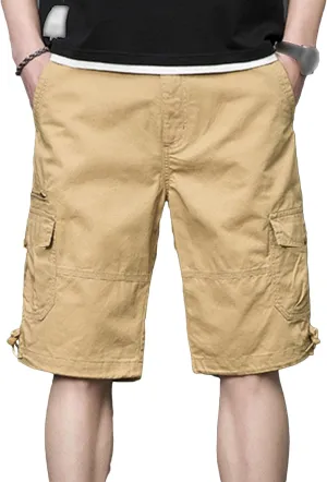 Men's Cargo with Multi Pockets Shorts Lightweight Sports Casual Short Pants Relaxed Fit Outdoor Hiking Short