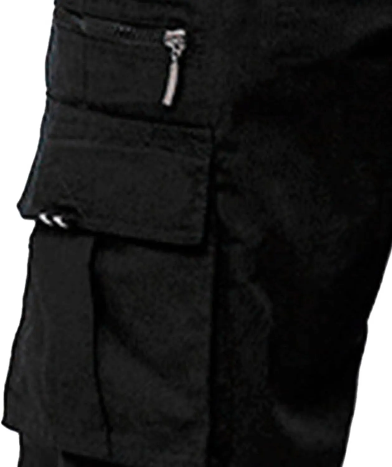 Mens Elastic Waist Cargo Shorts Lightweight Cotton Hiking Short Pant Outdoor 3/4 Relaxed Fit Long Short