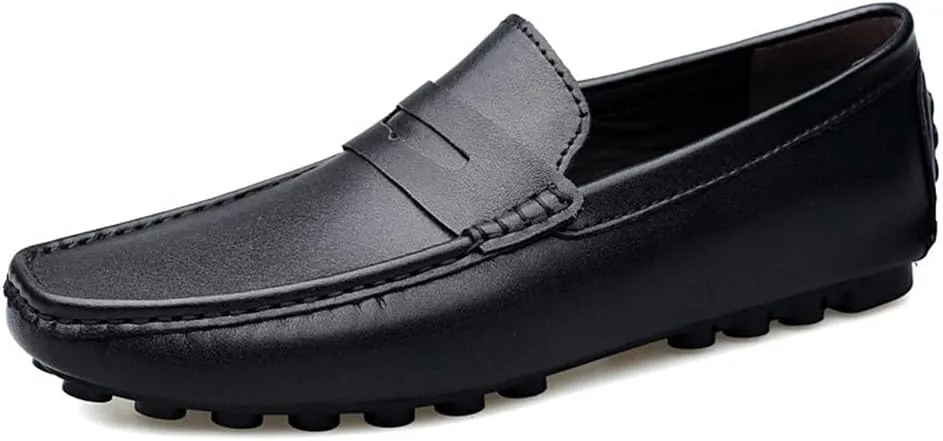 Mens Loafers Penny Driving Loafers Driving Simple Leather Resistant Flexible Comfortable Outdoor Party Slip On