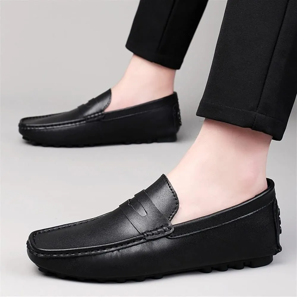 Mens Loafers Penny Driving Loafers Driving Simple Leather Resistant Flexible Comfortable Outdoor Party Slip On