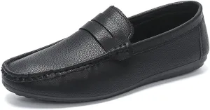 Men's Loafers Round Toe Faux Leather Penny Loafers Flexible Resistant Lightweight Party Casual Slip On