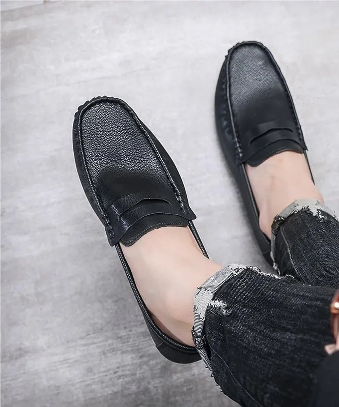 Men's Loafers Round Toe Faux Leather Penny Loafers Flexible Resistant Lightweight Party Casual Slip On