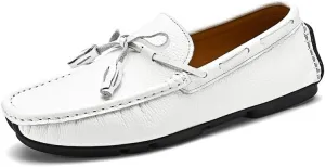 Men's Loafers Shoes Round Toe Tassel PU Leather Slip Resistant Flat Heel Flexible Prom Slip-on