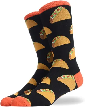 Men's Novelty Cool Crazy Pattern Funny Fashion Cotton Comfortable Dress Casual Crew Socks,Multi-Pack