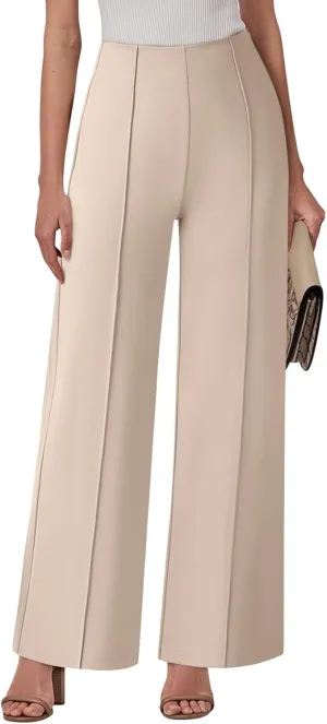 NIMIN Womens Wide Leg Dressy Casual Pants Buisness Work Slack High Waisted Stretchy Trousers 2025