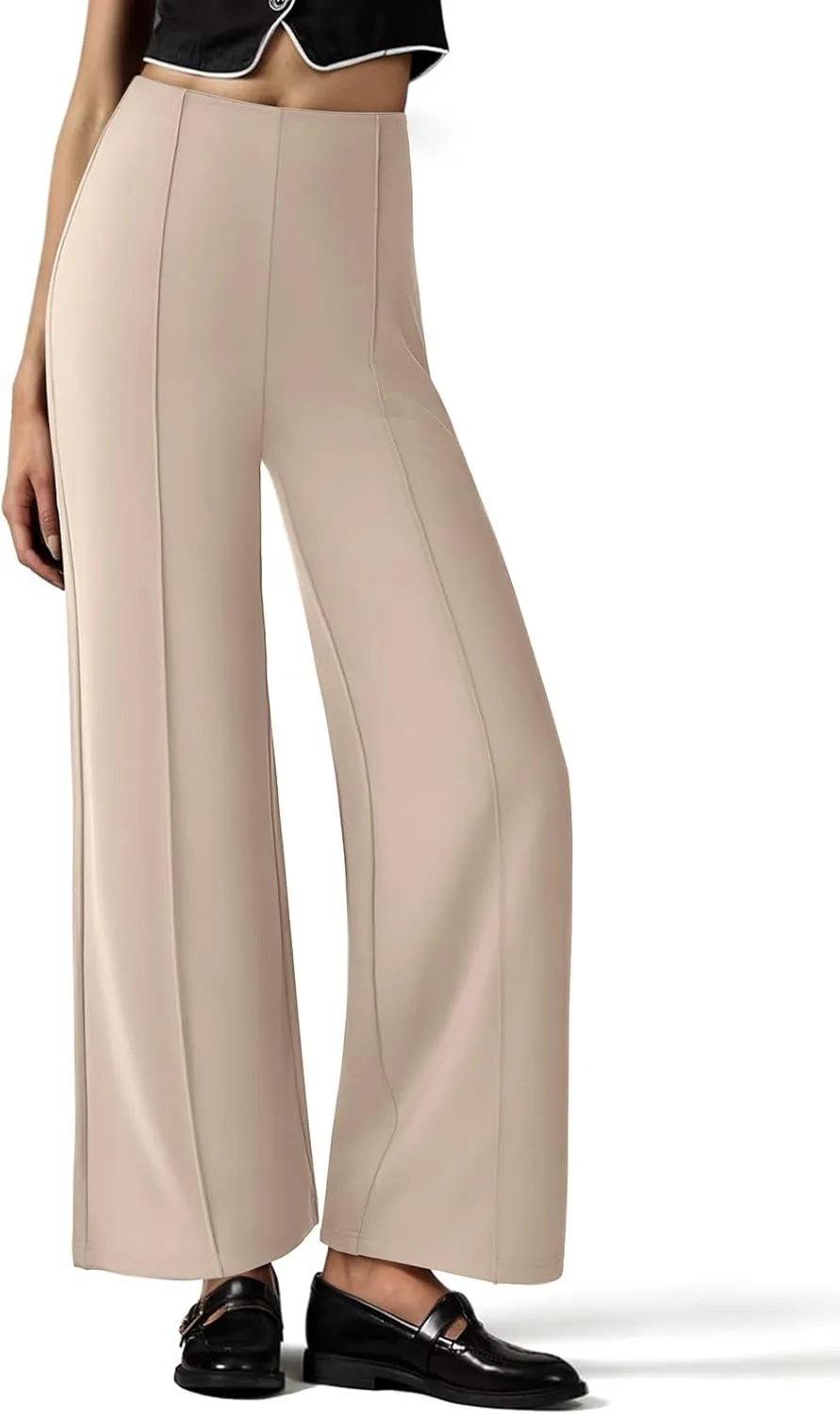 NIMIN Womens Wide Leg Dressy Casual Pants Buisness Work Slack High Waisted Stretchy Trousers 2025