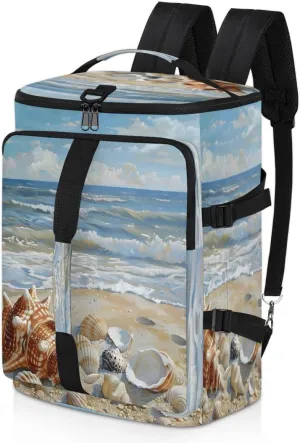 Ocean Beach Travel Backpack Carry On Flight Approved for Men Women, Lightweight Large Luggage Weekender Casual Daypack Backpacks for Traveling Airplane