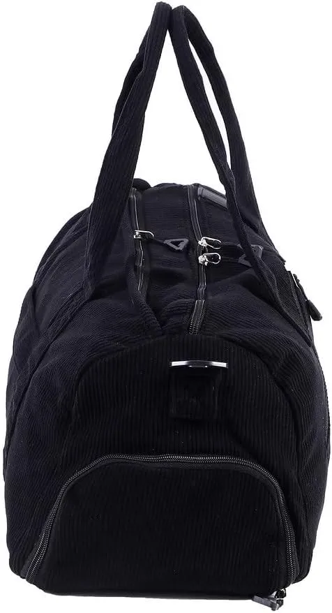 Phlexio Large Gym Bag,Travel Duffle BagWaterproof Weekender Bag, Carry On Tote Bags for Women, Black