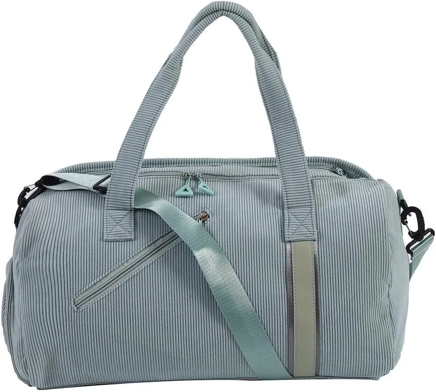 Phlexio Large Gym Bag,Travel Duffle BagWaterproof Weekender Bag, Carry On Tote Bags for Women, Blue