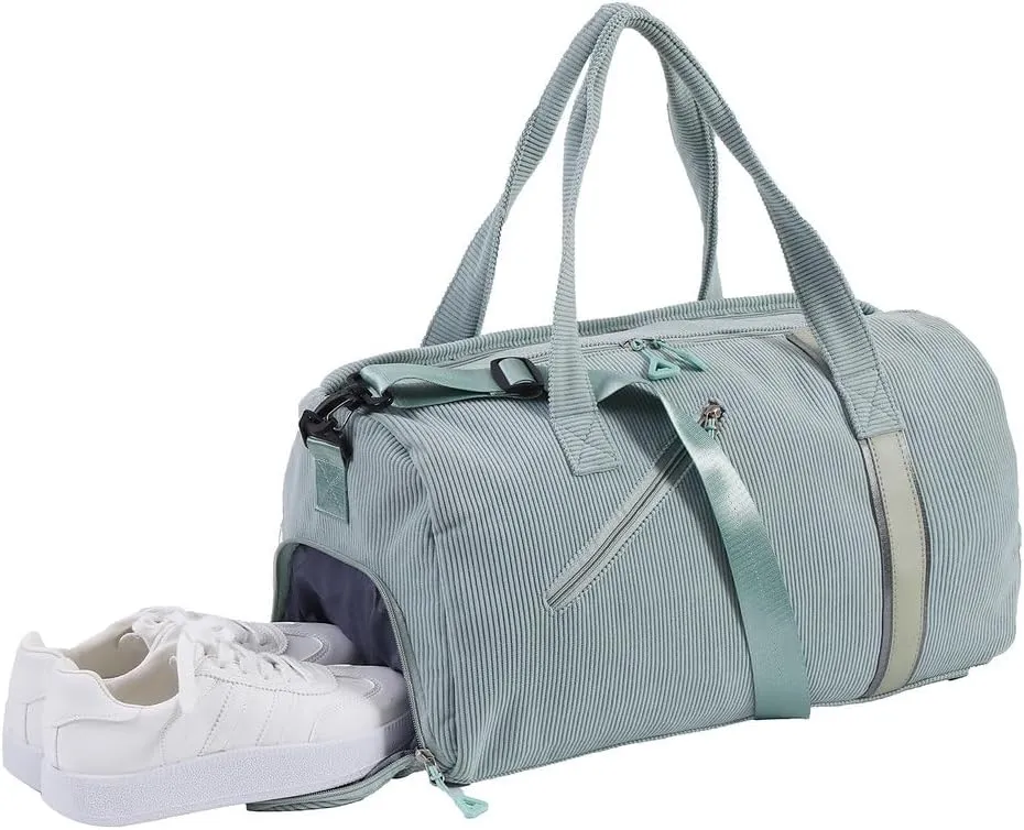 Phlexio Large Gym Bag,Travel Duffle BagWaterproof Weekender Bag, Carry On Tote Bags for Women, Blue