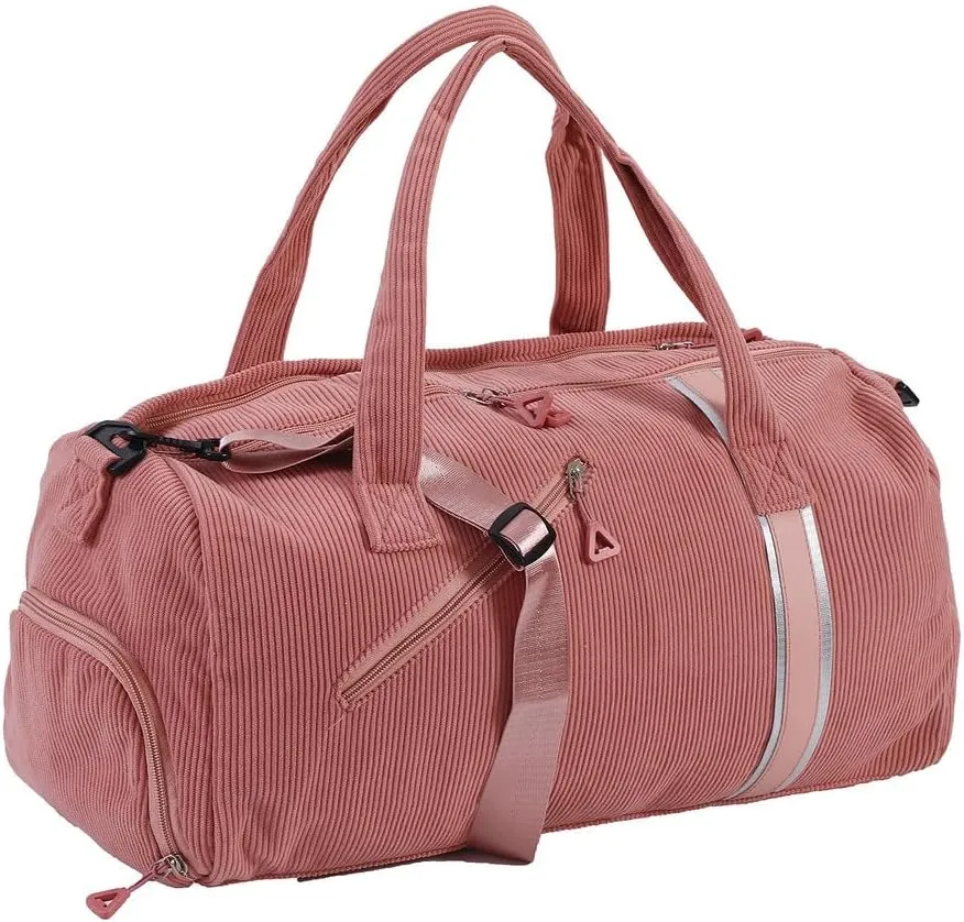 Phlexio Large Gym Bag,Travel Duffle BagWaterproof Weekender Bag, Carry On Tote Bags for Women, Pink
