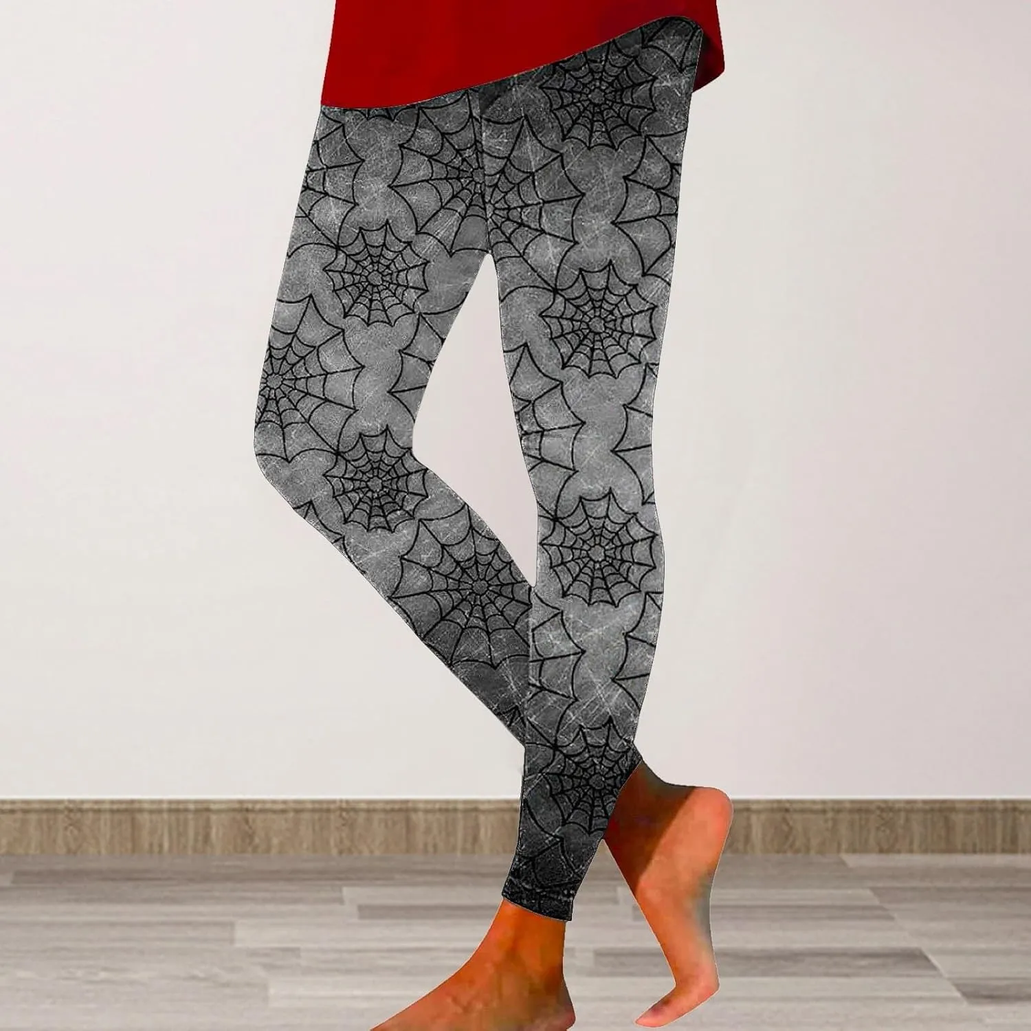 Pumpkin Head Stripes Print Slim Halloween Leggings Halloween Print Collection High Waist Women Leggings Compression