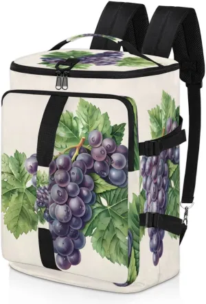 Purple Grape Travel Backpack Carry On Flight Approved for Men Women, Lightweight Large Luggage Weekender Casual Daypack Backpacks for Traveling Airplane