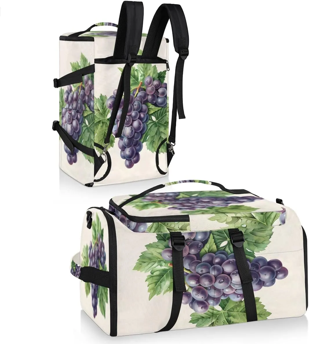Purple Grape Travel Backpack Carry On Flight Approved for Men Women, Lightweight Large Luggage Weekender Casual Daypack Backpacks for Traveling Airplane