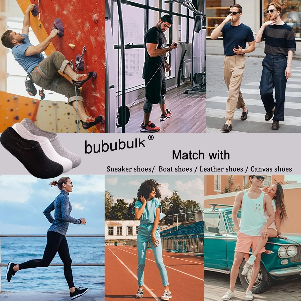 RICHBULL 12 Pairs of Thin Sock No Show Socks for Women & Men - Low Cut, Breathable, Casual, Thin, Non-Slip