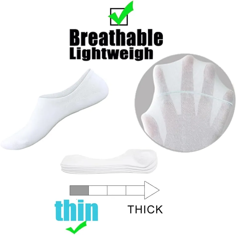 RICHBULL 12 Pairs of Thin Sock No Show Socks for Women & Men - Low Cut, Breathable, Casual, Thin, Non-Slip