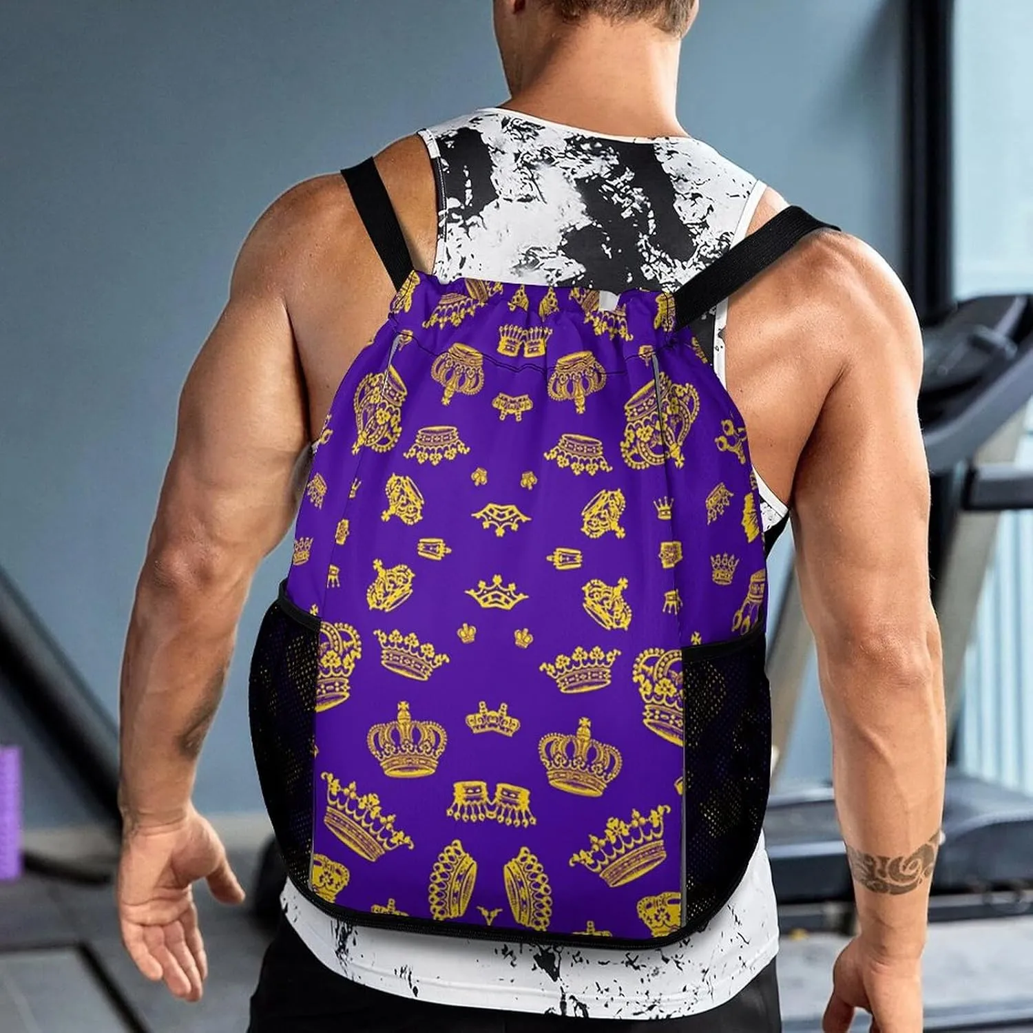 Royal Crown Sports Backpack with Large Mouth Design And Dry Wet Separation for Unisex