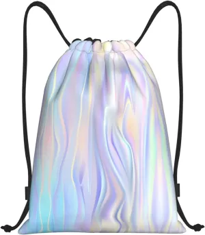 Shiny Colors Drawstring Backpack, Bags for Girls Mini Gym Dance Beach Swim Travel Shoulder 14x16.9 inches