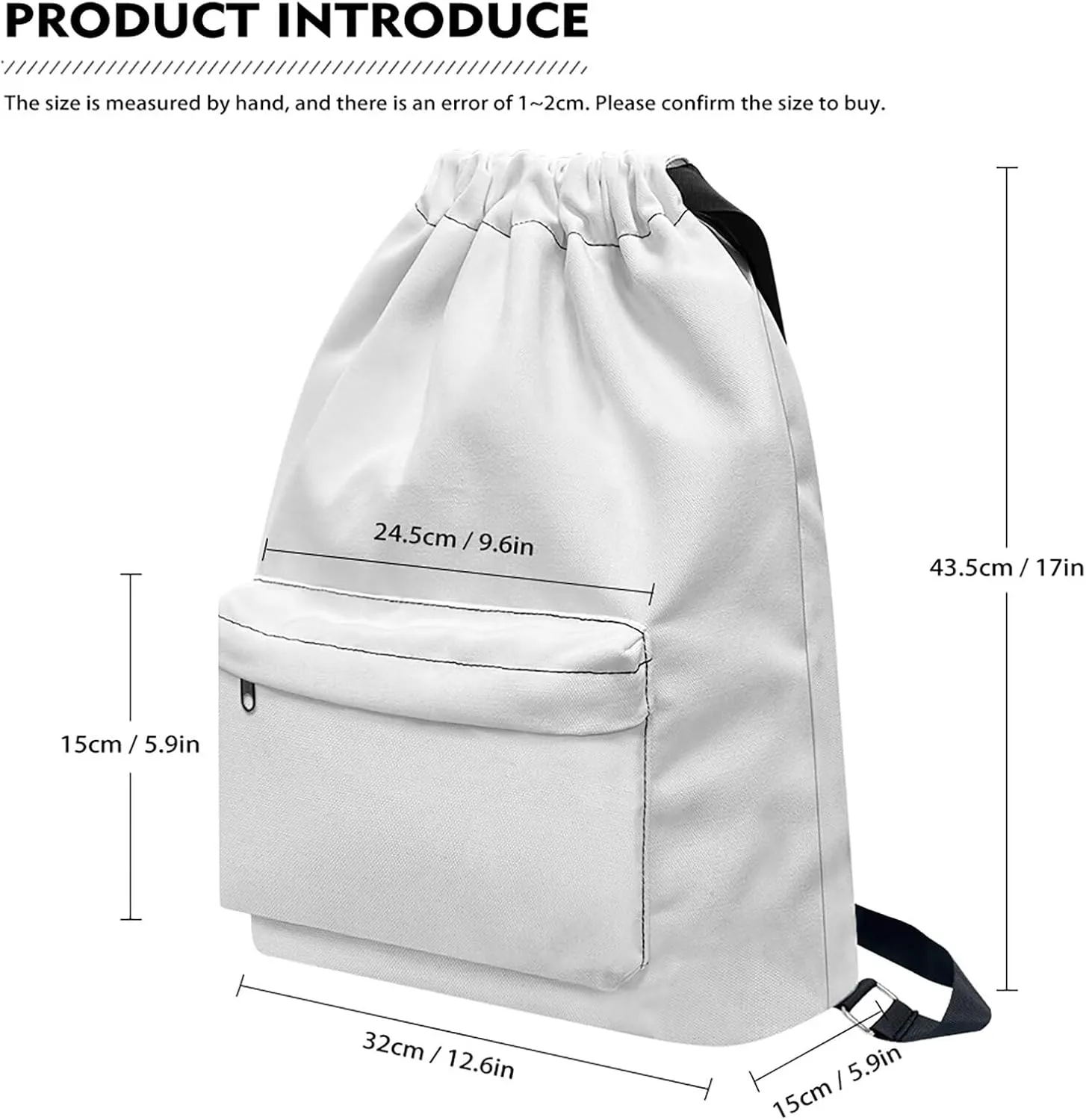 Sports Drawstring Backpack and Sports Headband Set, Gym Bag Geometric Print,Large String Bag Cinch Sackpack with Side & Inner Zip Pocket/Shoes Compartment for Beach Pool Swim Workout