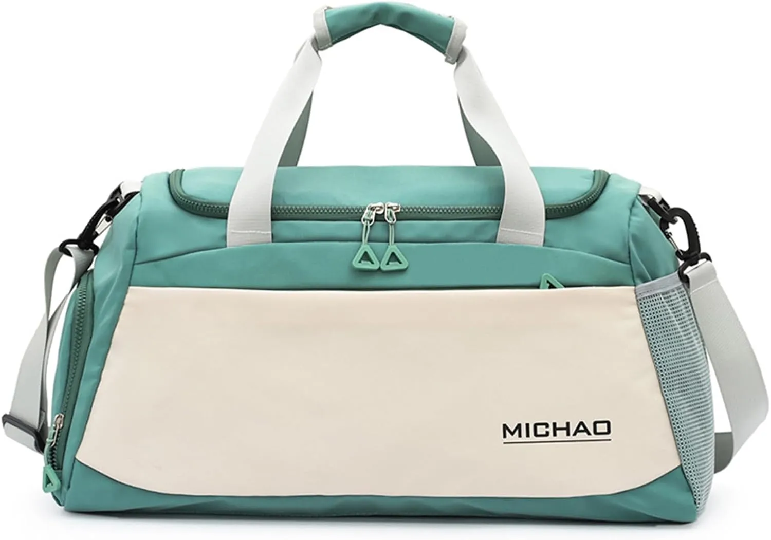 Sports Duffel Bag with Shoes Compartment and Wet Pocket,Gym Bag for Women and Men,Carry-On Bag Waterproof Weekender Bag Luggage Bag Overnight Bag Tote Bags(Green)