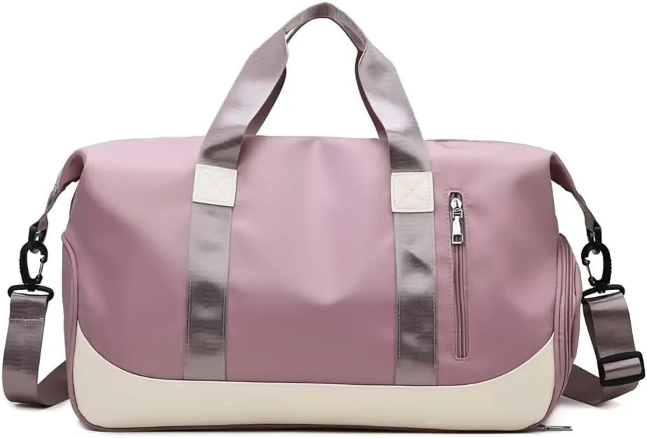 Sports Gym Bag Duffel Bag with Shoes Compartment & Wet Pocket,Waterproof Carry On Bag Hospital Holdalls with Shoulder Strap,Compartment Fitness Workout Bag DPin 47*22*25cm