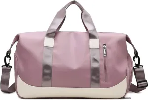 Sports Gym Bag Duffel Bag with Shoes Compartment & Wet Pocket,Waterproof Carry On Bag Hospital Holdalls with Shoulder Strap,Compartment Fitness Workout Bag DPin 47*22*25cm
