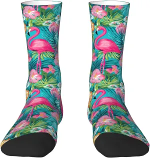 Tie Dye Unisex Crew Socks Mid Calf Hiking Running Athletic Socks Novelty Funny Colorful Print Socks