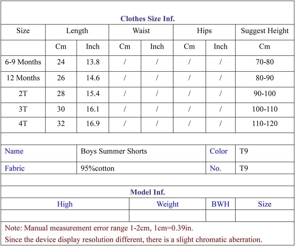 Toddler Baby Boy Elastic Waist Pull On Cotton Shorts for Littler Kids Boys Short Pants Summer Clothes