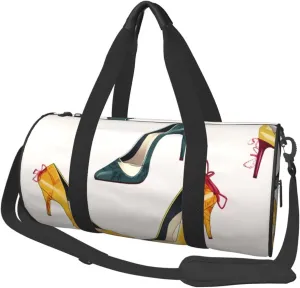 Travel Bag For Women,High Heel Shoes Print Personal Item Duffle Bags,Weekend Travel Duffel Tote Bag,Travel Sport Gym Bag For Men,Airplane Travel Essentials For Flying
