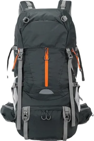 Travel Bag Waterproof Mountaineering Backpack for Hiking and Camping Reflective Outdoor Sports Rucksack with Rain Cover for Men and Women