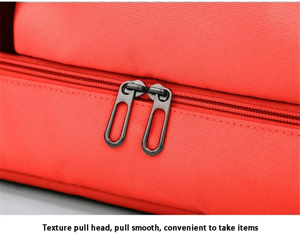 Travel Duffel Bag with Shoes Compartment, Sport Gym Duffle Holdall Bag Training Handbag Yoga Bag Travel Overnight,Waterproof Large Sports Duffel Bag Training Handbag Orange 46 * 28 * 25cm