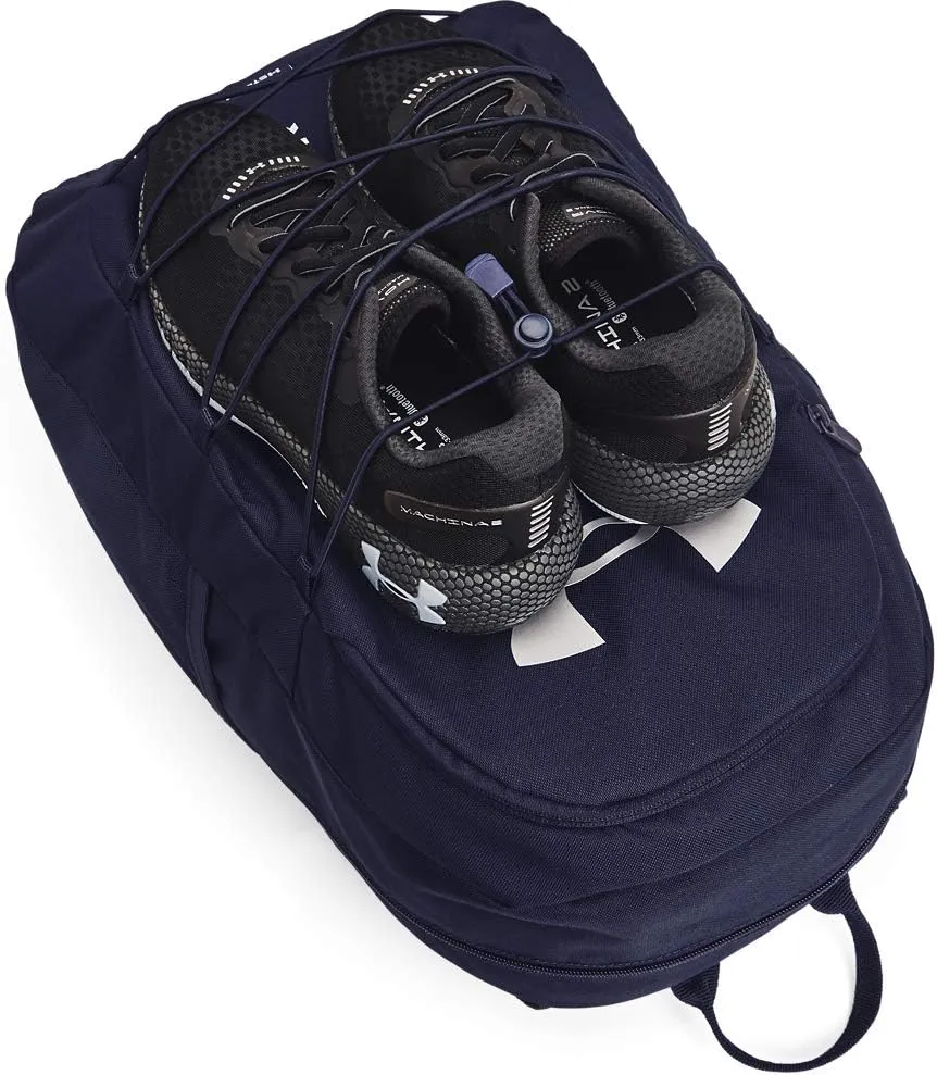 Under Armour Unisex-Adult Hustle Sport Backpack , Midnight Navy (410)/Metallic Silver , One Size Fits All
