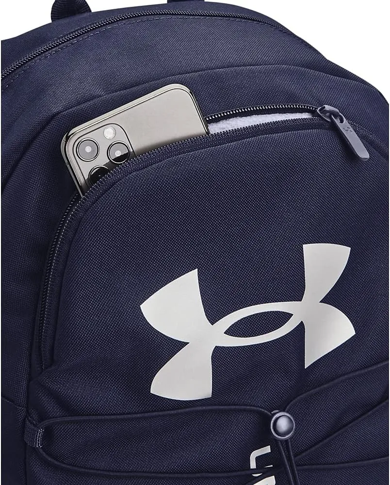Under Armour Unisex-Adult Hustle Sport Backpack , Midnight Navy (410)/Metallic Silver , One Size Fits All