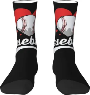 Unisex Crew Socks Mid Calf Hiking Running Athletic Socks Novelty Funny Colorful Print Socks