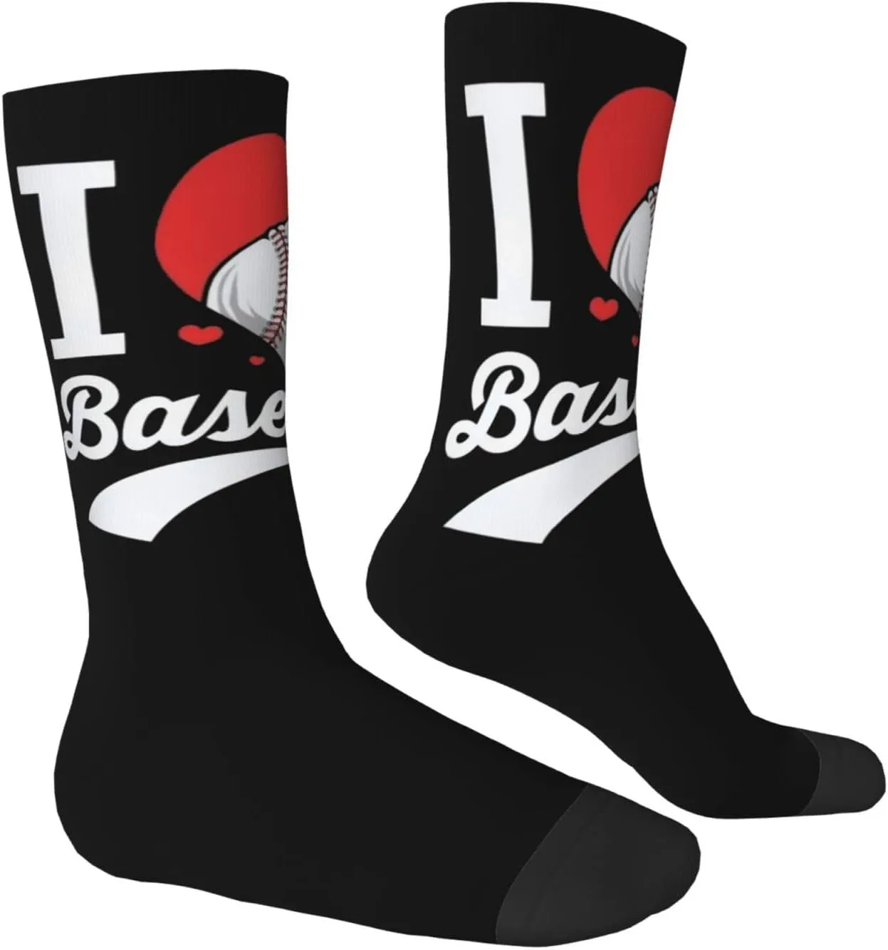 Unisex Crew Socks Mid Calf Hiking Running Athletic Socks Novelty Funny Colorful Print Socks