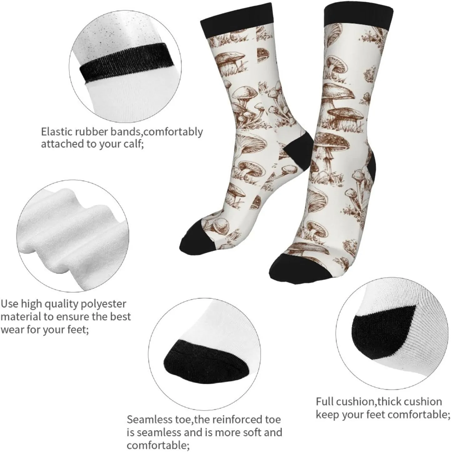 Unisex Novelty Crew Sock for Man Women Casual Funny Crazy Dress Socks