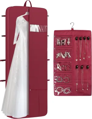 Univivi Garment Bag Long 182 cm Garment Bags with 4 Zip Pockets