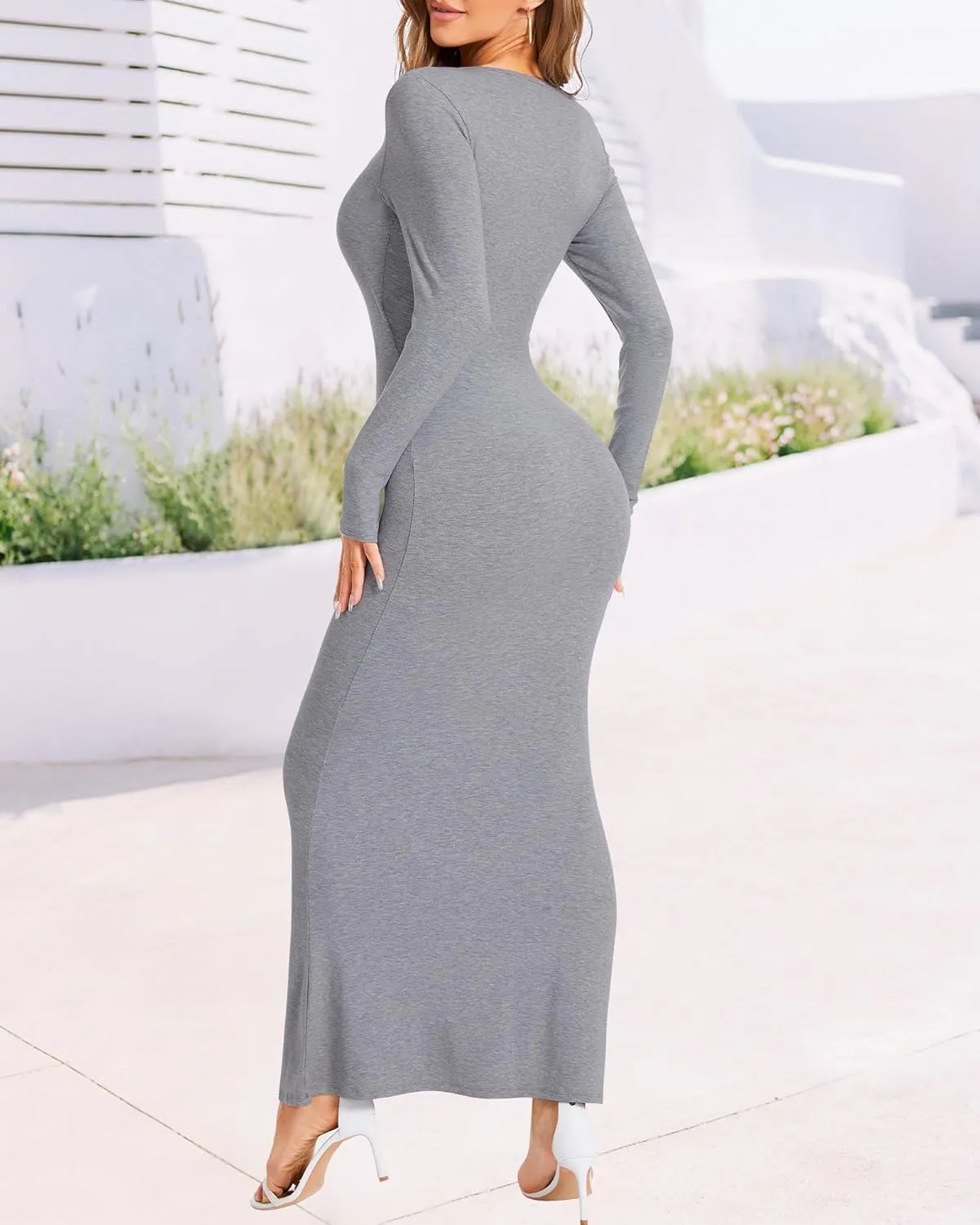 Women Bodycon Maxi Dresses Sleeveless Spaghetti Strap Long Elegant Tight Mermaid Dress