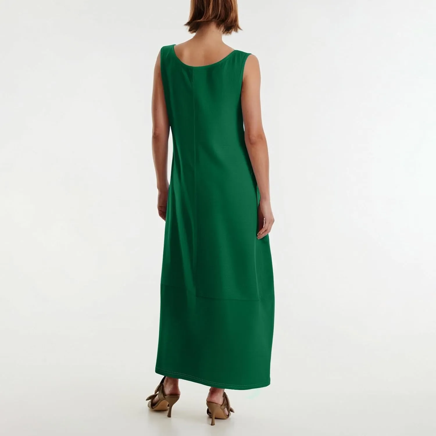 Women Dresses Sleeveless Beach Vacation Maxi Dress Scoop Neck Casual Sundress Loose 2025 Summer Flowy Tank Dress
