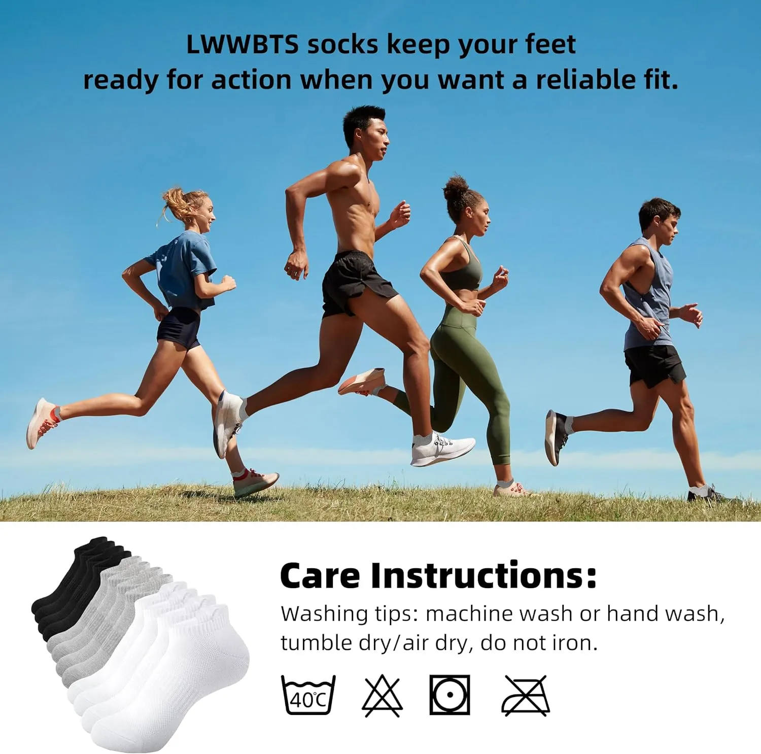 Womens Ankle Socks Running Athletic Sports Low Cut Socks No Show Socks for Women Tab Socks 6 Pairs
