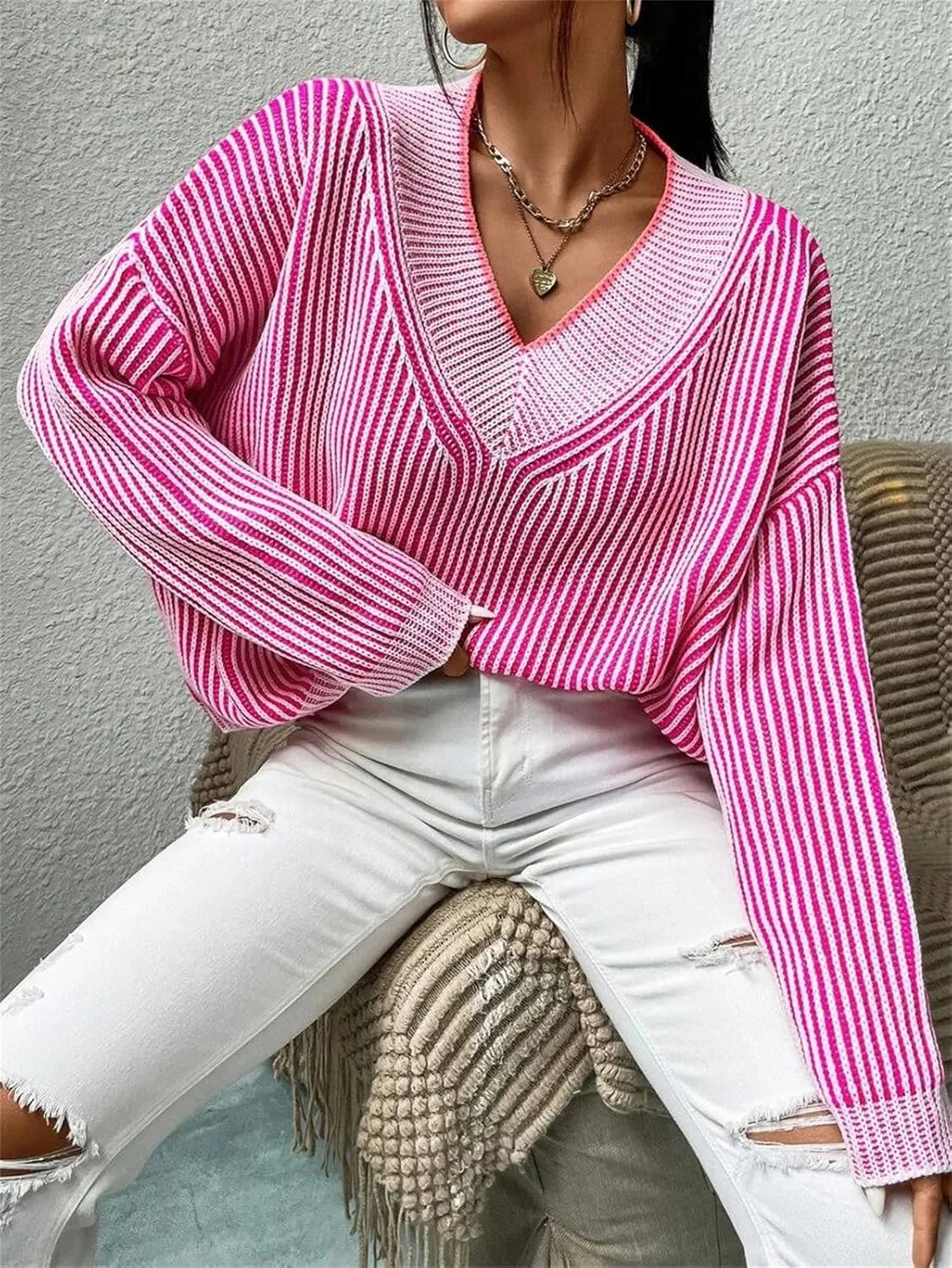Womens Oversized Sweaters Turtleneck Batwing Long Sleeve Pullover Loose Chunky Knit Jumper Holiday Christmas