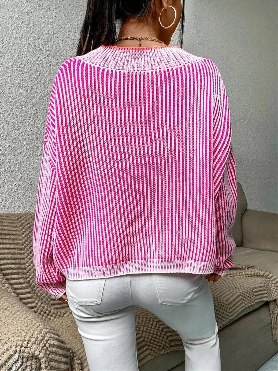 Womens Oversized Sweaters Turtleneck Batwing Long Sleeve Pullover Loose Chunky Knit Jumper Holiday Christmas