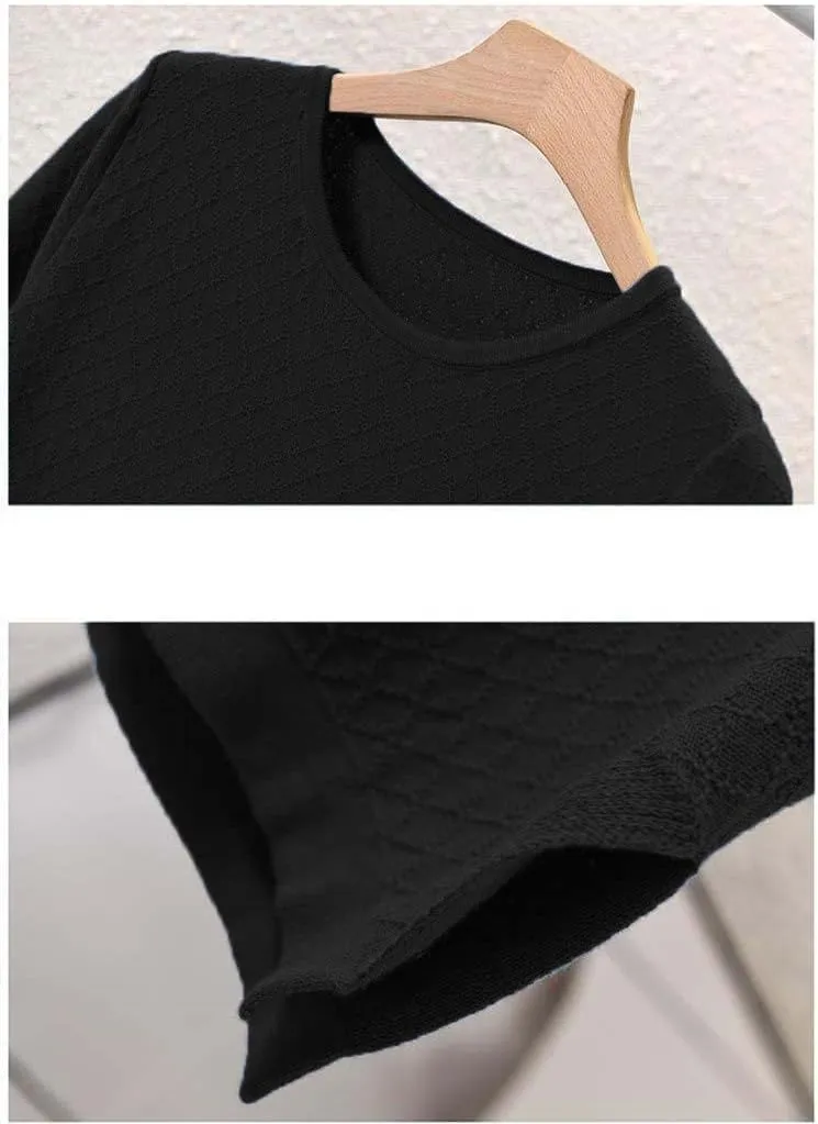 Womens Short Sleeve Sweaters Tops Summer Thin Pullover Cotton Knit Shirt Crew Neck Lightweight Pointelle Blouse