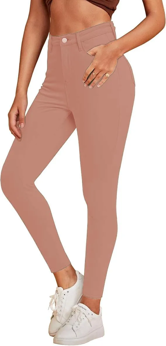 Women's Stretchy Skinny Jeans High Waisted Shaping Soft Modern Slim Jean Pants with Pockets
