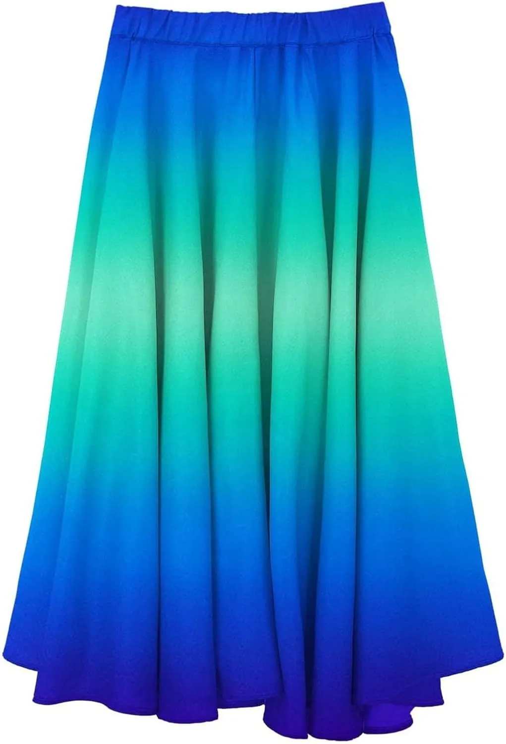Women's Summer Printed Linen Wrap Skirt Elastic Waist A Line Boho Beach Skirt Flowy Long Maxi Skirt for Vacation