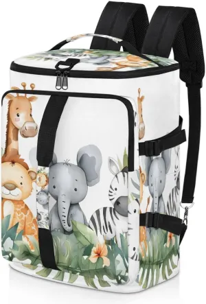 Woodland Jungle Funny Cute Animals Travel Backpack Carry On Flight Approved for Men Women, Lightweight Large Luggage Weekender Casual Daypack Backpacks for Traveling Airplane
