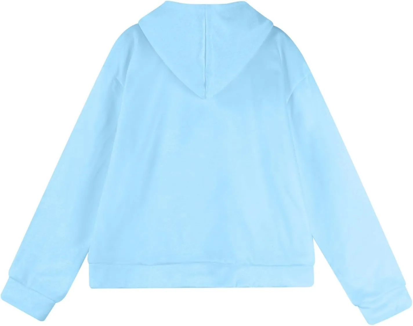 Zip Up Hoodie Women Crop Sweatshirt Oversized Fleece Hoodie with Pockets Warmy Trendy Fall Jackets for Women